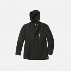 Disana Men’s Organic Boiled Merino Wool Parka Jacket - Anthracite Adults