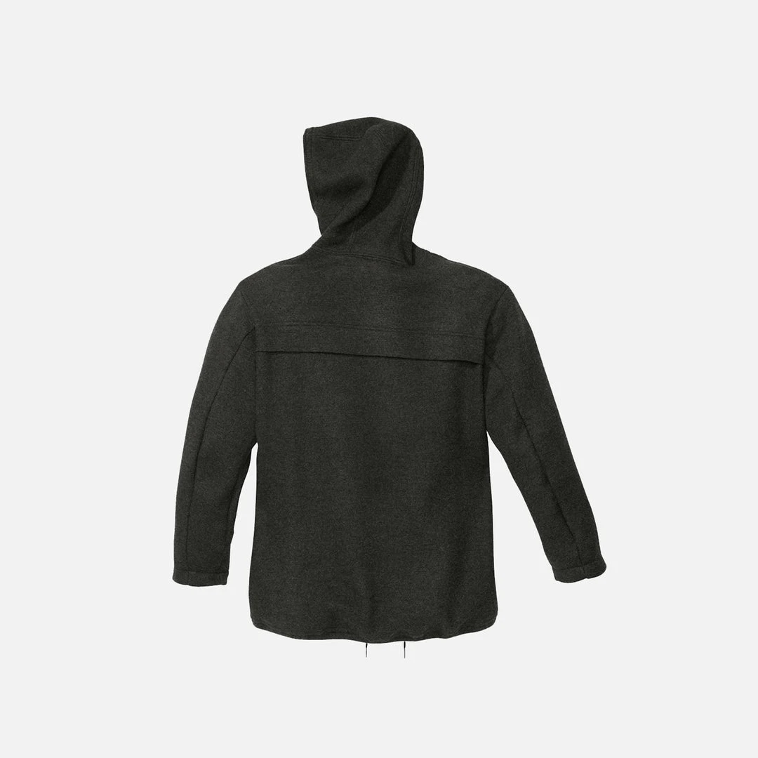 Disana Men’s Organic Boiled Merino Wool Parka Jacket - Anthracite Adults