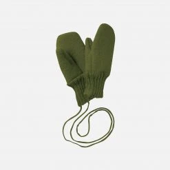 Disana Organic Boiled Merino Wool Gloves - Olive