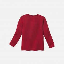 Disana Organic Merino Wool Left Knit Jumper - Bordeaux
