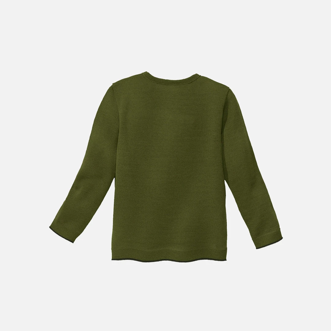 Disana Organic Merino Wool Knitted Jumper - Olive