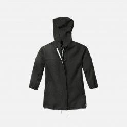 Disana Women’s Organic Boiled Merino Wool Parka Jacket - Anthracite