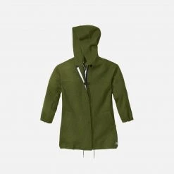 Disana Adults Women’s Organic Boiled Merino Wool Parka Jacket - Olive