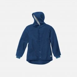 Disana Organic Boiled Merino Wool Jacket - Navy Baby Wool