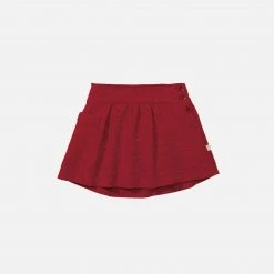 Disana Kids Wool Organic Boiled Merino Wool Skirt - Bordeaux