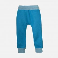 Disana Organic Light Weight Boiled Merino Wool Cuffed Pants - Blue Jay SALE