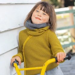 Disana Tops & Sweaters Organic Merino Wool Baby Cardigan - Curry/Gold