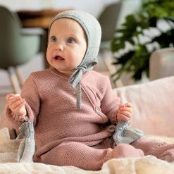 Disana Organic Merino Wool Knitted Baby Suit - Rose Baby Wool