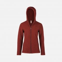 Engel Women's 100% Organic Merino Wool Fleece Jacket - Terracotta