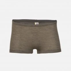 Engel Women's Organic Merino Wool & Silk Boxer Shorts - Walnut