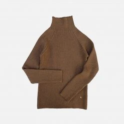 Esencia Women's Alpaca Erica Rib Sweater - Camel Outlet