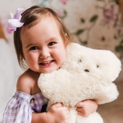 FLATOUTbear Baby Gifts Sheepskin Bear - Milk