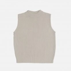 FUB Women’s Merino Wool Vest - Ecru Outlet