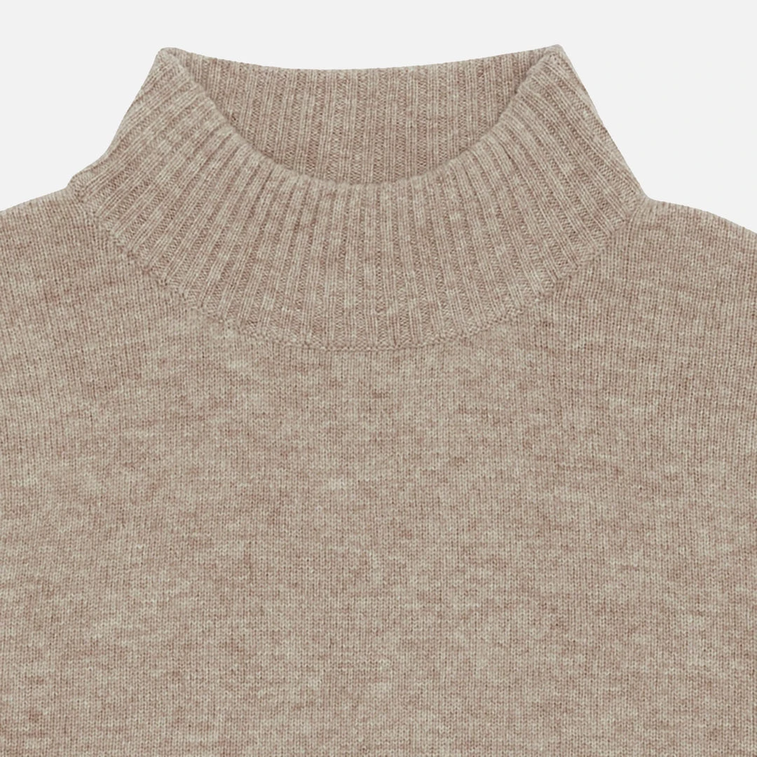 FUB Women’s Lambswool Turtleneck Sweater - Oatmeal Outlet