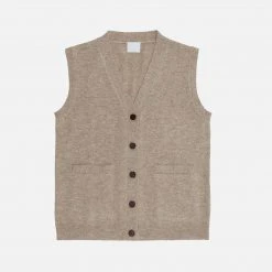 FUB Women’s Lambswool Vest - Oatmeal