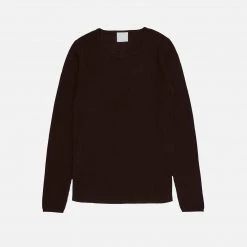 FUB Women’s Merino Wool Rib Lightweight Sweater - Walnut
