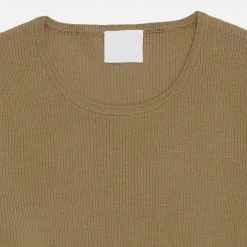 FUB Women’s Merino Wool Rib Lightweight Sweater - Honey