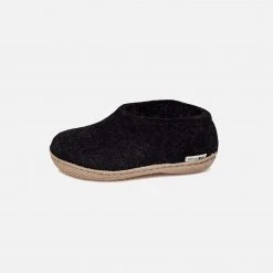 Glerups Felted Wool Slipper Shoe - Charcoal Shoes
