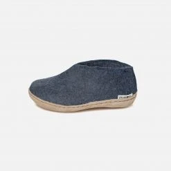 Glerups Felted Wool Slipper Shoe - Denim Shoes