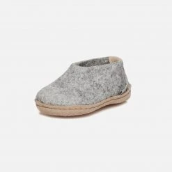 Glerups Shoes Felted Wool Toddler Slipper Shoe - Grey