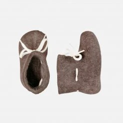 Glerups Felted Wool New Born Slipper Boot - Brown