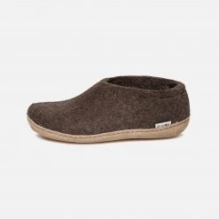 Glerups Adult's Felted Wool Slipper Shoe - Brown