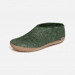 Glerups Adults Adult's Felted Wool Slipper Shoe - Forest