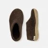 Glerups Felted Wool Slipper Shoe - Brown