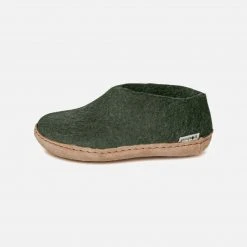 Glerups Felted Wool Slipper Shoe - Forest