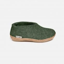 Glerups Felted Wool Slipper Shoe - Forest