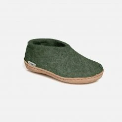 Glerups Felted Wool Slipper Shoe - Forest