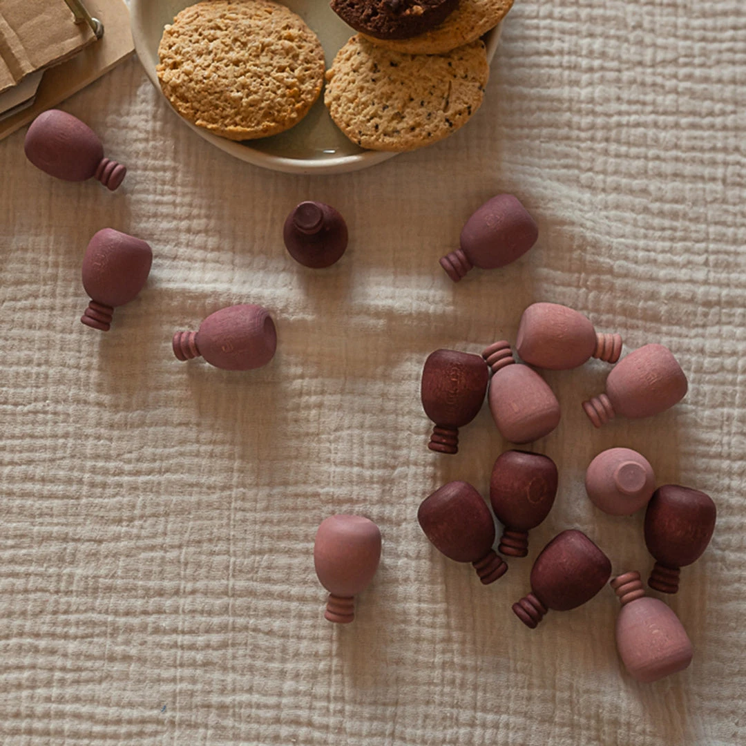 Grapat Wooden Pineapples Mandala - 36 Pieces