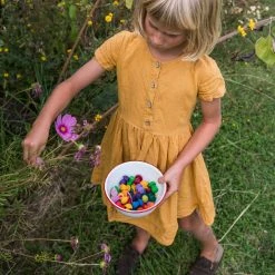 Grapat Wooden Rainbow Mushrooms Mandala - 36 Pieces