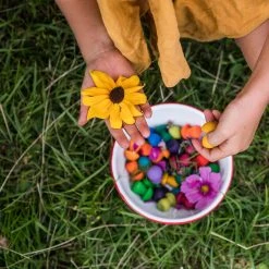 Grapat Wooden Rainbow Mushrooms Mandala - 36 Pieces
