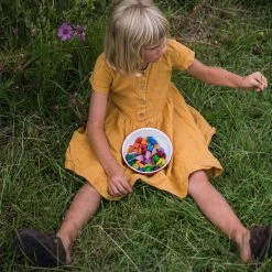 Grapat Wooden Rainbow Mushrooms Mandala - 36 Pieces