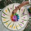Grapat Wooden Rainbow Mushrooms Mandala - 36 Pieces