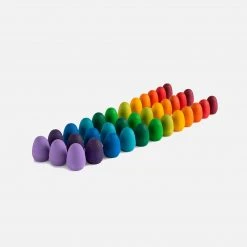 Grapat Wooden Rainbow Eggs Mandala - 36 Pieces SALE