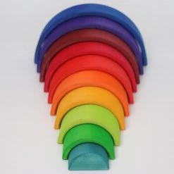 Grimms 10 Piece Wooden Rainbow - Counting Toys