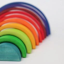 Grimms 10 Piece Wooden Rainbow - Counting Toys