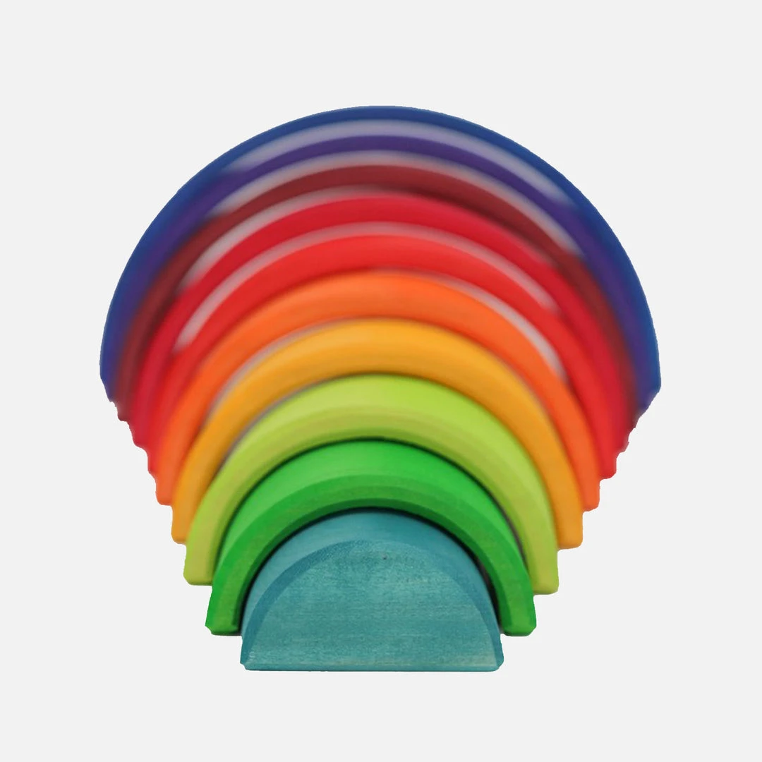 Grimms 10 Piece Wooden Rainbow - Counting Toys
