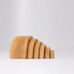 Grimms 6 Piece Wooden Rainbow - Natural Toys