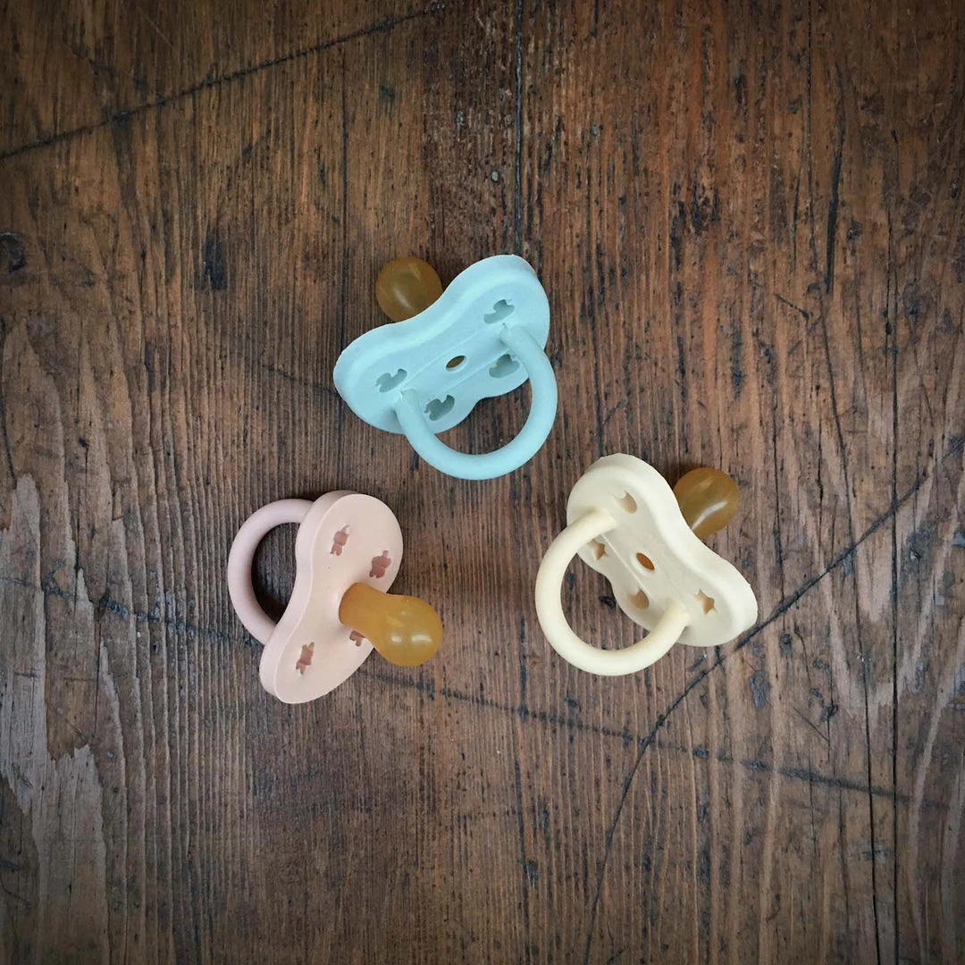 HEVEA Home & Baby Care Natural Rubber Coloured Round Soother/Pacifier - Many Colours