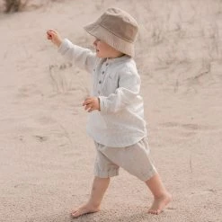 Huttelihut Cotton Canvas Festival Hat - Khaki Cotton & Linen