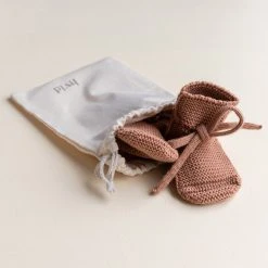 Hvid Merino Wool Booties - Terracotta Baby Wool