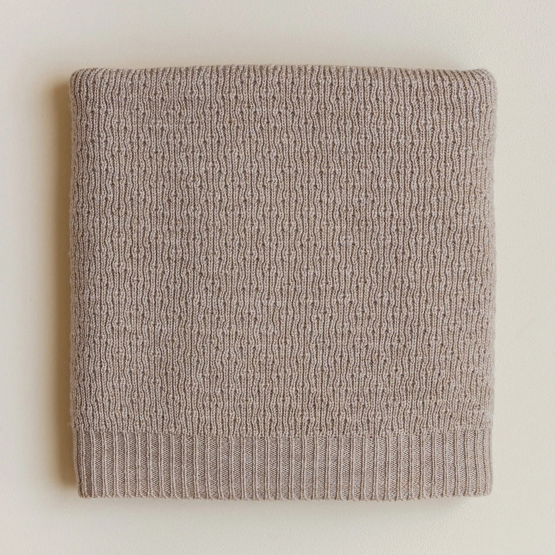 Hvid Merino Wool Dora Blanket/Swaddle - Sand Baby Sleep & Blankets