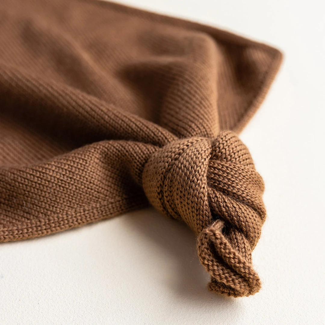 Hvid Baby Gifts Merino Wool Tokki Teddy Comforter - Chocolate