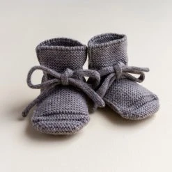 Hvid Baby Wool Merino Wool Booties - Otter