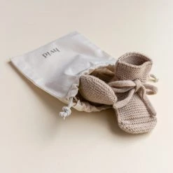 Hvid Merino Wool Booties - Sand