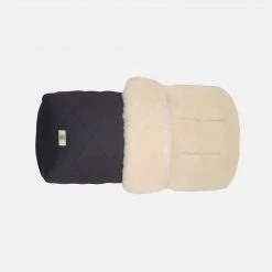 Kaiser Organic Cotton Vegetable/Mimosa Tanned Sheepskin Universal Pushchair Footmuff - Dark Anthracite