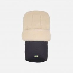 Kaiser Organic Cotton Vegetable/Mimosa Tanned Sheepskin Universal Pushchair Footmuff - Dark Anthracite